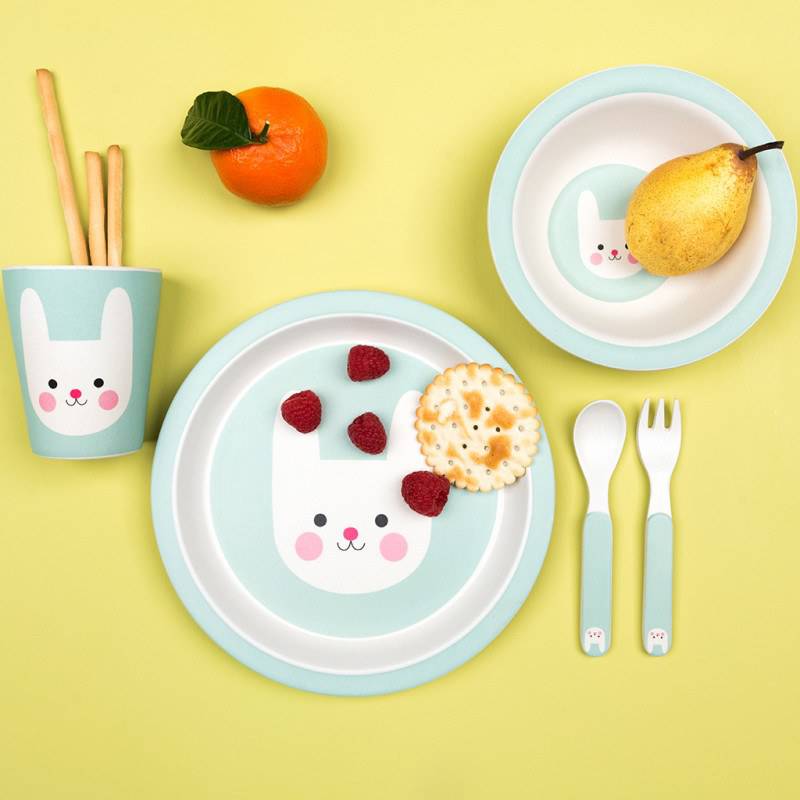 Bonnie the Bunny - bamboo tableware 5 piece set - NSPCC Shop