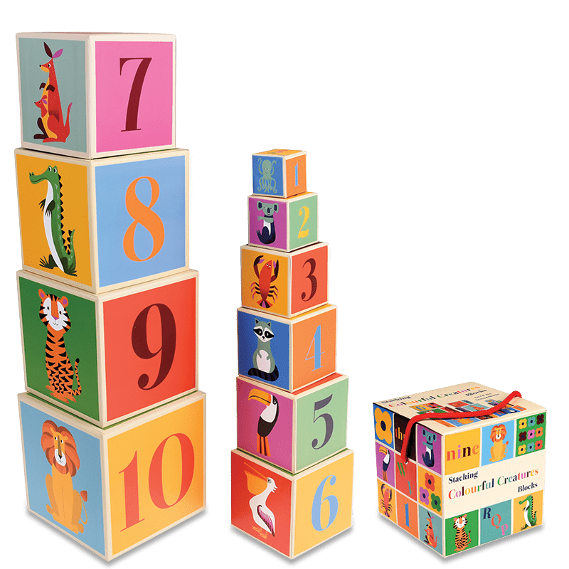 Colourful Creatures stacking blocks - NSPCC Shop