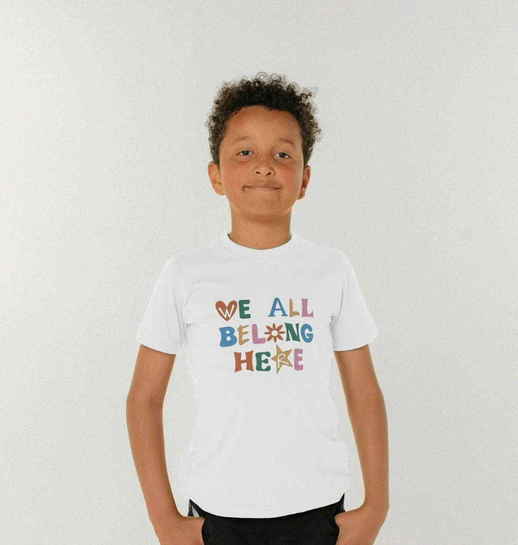 We All Belong Here Kids T-shirt - NSPCC Shop
