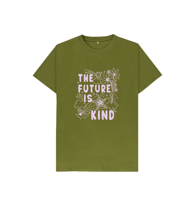 Moss Green The Future Is Kind Kids T-shirt